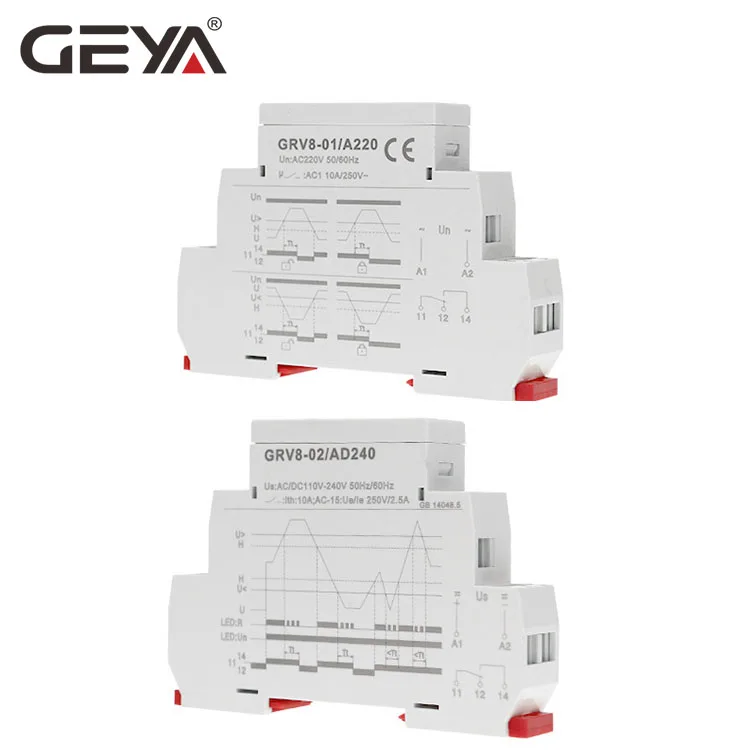 Бесплатная доставка 10 шт. GEYA GRV8 01 однофазный мониторинг реле напряжения AC DC