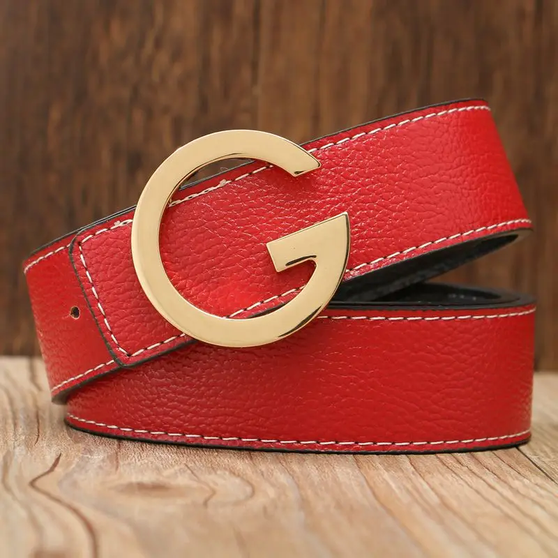 Горячая Распродажа G гладкий ремень с пряжкой Золотой мужской люксовый бренд