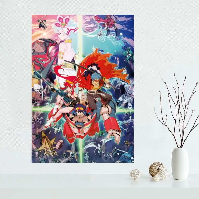 Новое поступление индивидуальный холщовый постер Gurren Lagann украшение для дома