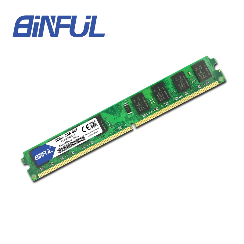 BINFUL DDR2 2 Гб 667 МГц 800 память PC2-5300 для настольного компьютера ОЗУ ПК без ECC 1 8 В |