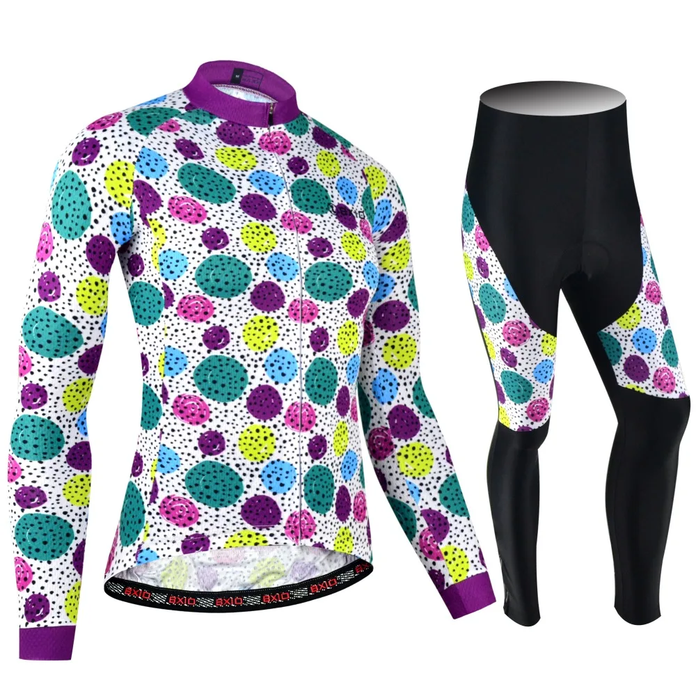 BXIO Женская цветная велосипедная одежда Ropa Ciclismo Mujer зимний комплект одежды с