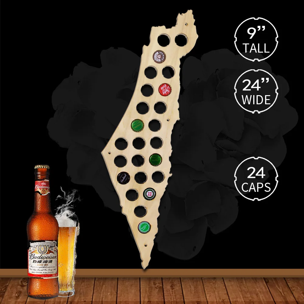 Israel Beer cap карта рождественские подарки пивная Сода бутылка крышка карта патриотическая крышка держатель винная крышка Дисплей украшения дома аксессуары