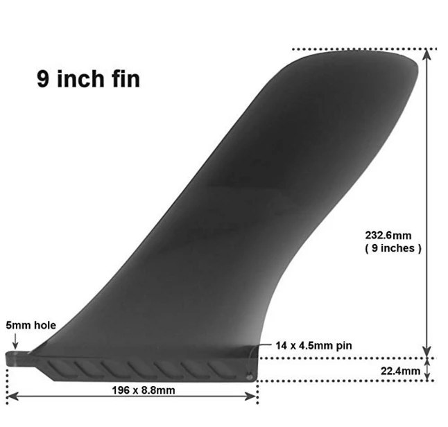 9 &quotUS box 9&quot центральный плавник/Жесткая Замена для longboard Racing SUP Cruise Stand up Paddleboard River