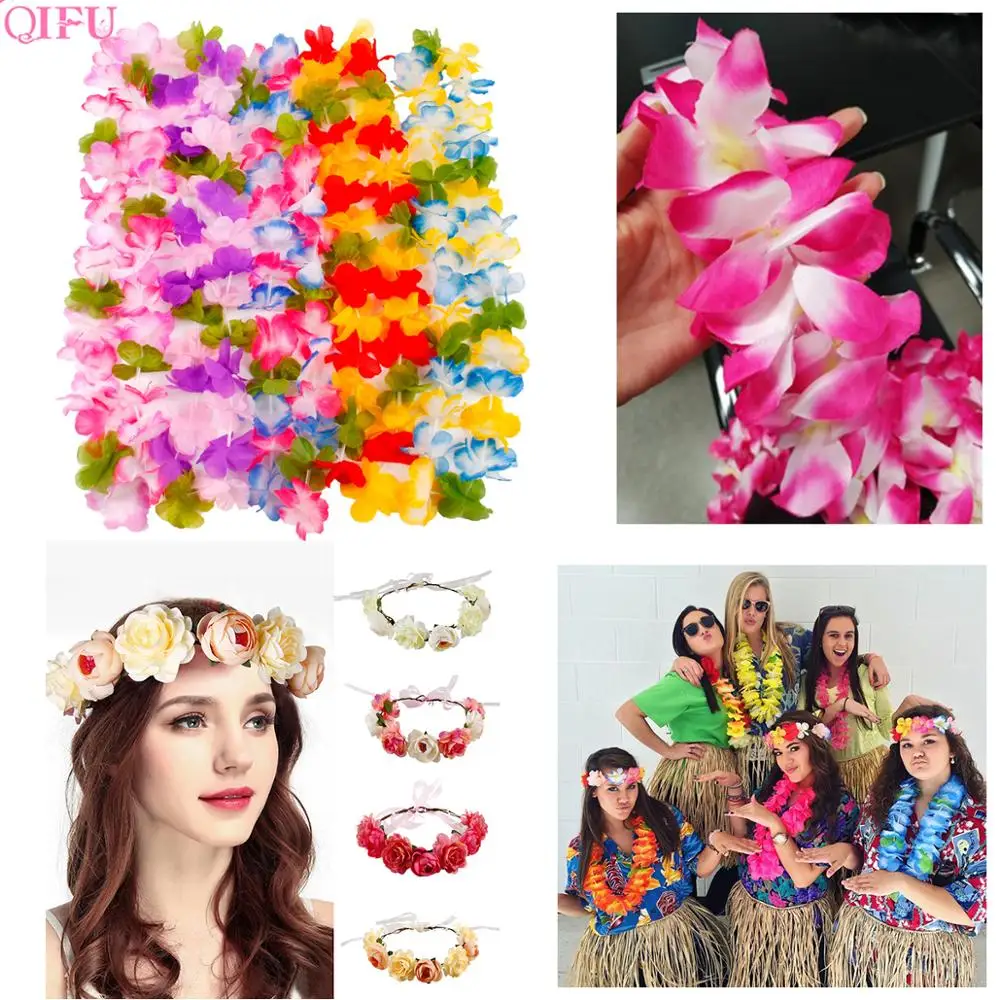 Тропические вечерние Гавайские пляжные цветы аксессуары для вечеринки дня