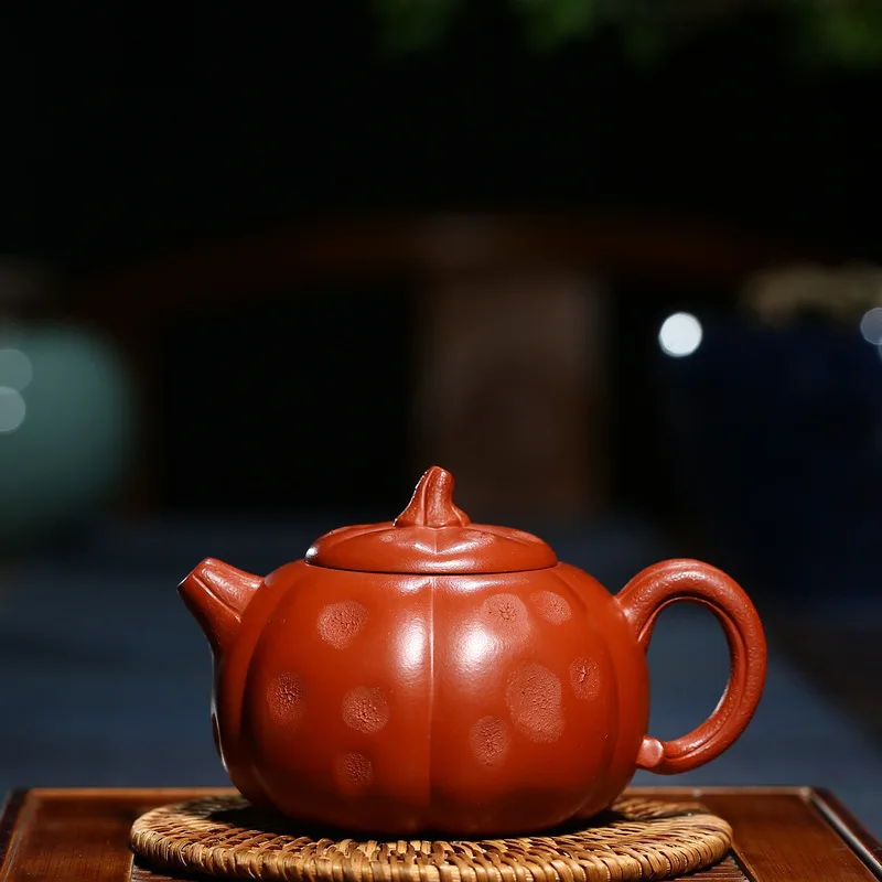 Yixing purple clay pot genuine artisan raw ore Zhuni Dahongpao pumpkin for spring Kungfu Teapot Tea Set | Дом и сад
