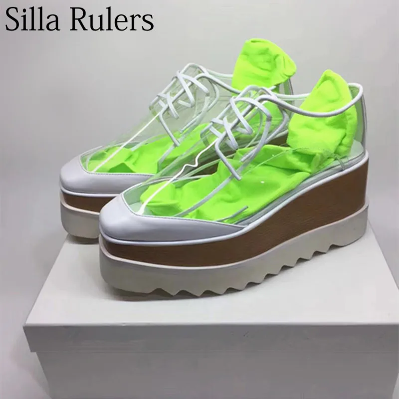 Silla линейки Новинка 2019 года прозрачная обувь на плоской подошве Женская