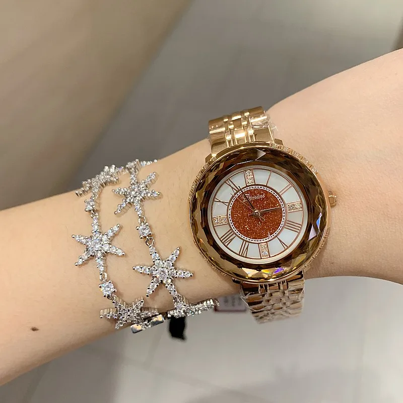 Женские наручные часы с бриллиантами модные кварцевые кристаллами женские