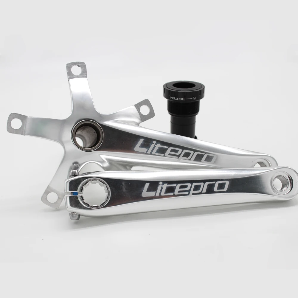 Шатун litepro для велосипеда, дорожный велосипед, Сверхлегкий шатун для складного велосипеда, цепное колесо BCD 130 мм 47T 53T BYA412 SP8 P8, запчасти для велосипеда