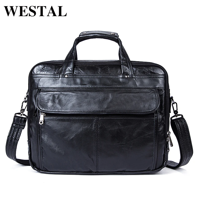 Портфель WESTAL мужской из натуральной кожи сумка мессенджер в винтажном стиле