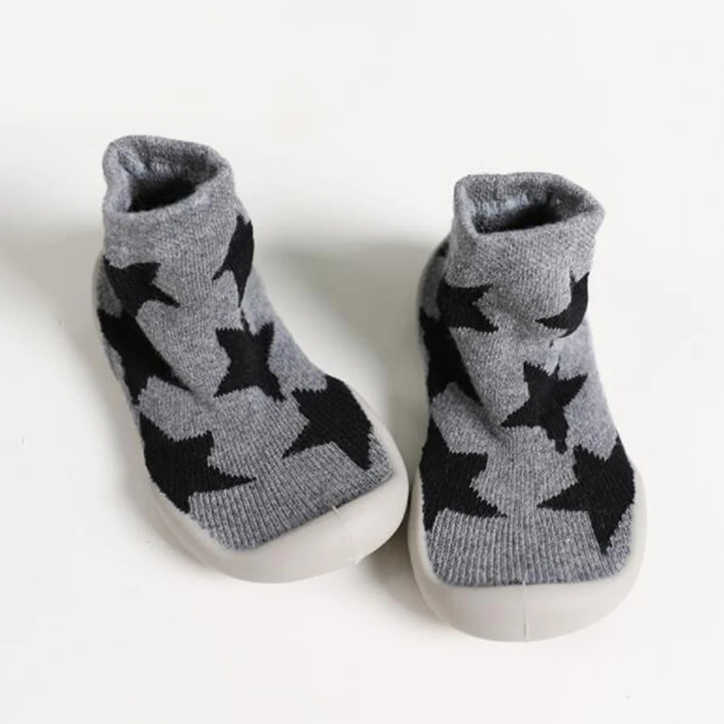 Baby Shoes Socks Cartoon Infant Gift Kids Indoor Floor PU Leather Sole Non-Slip Thick warm |