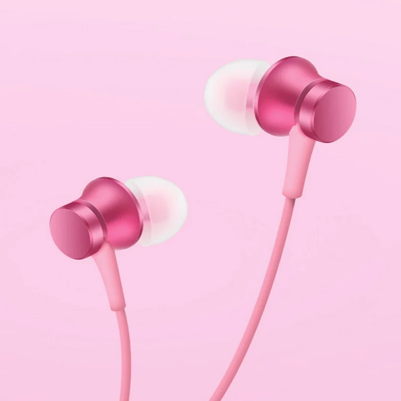 Новинка года Xiaomi поршня Pop 3,5 мм-вкладыши Красочные Провод управления для наушников 1,25 м с микрофоном для смартфонов оригинальная упаковка