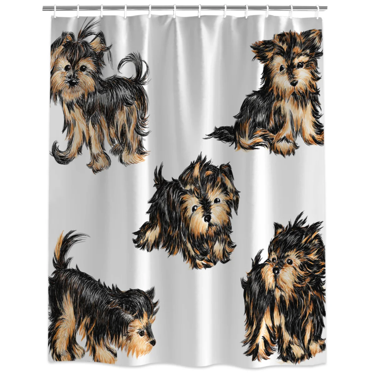 Dogie Dog Pet милые забавные очень длинные тканевые занавески для ванной душа 3D