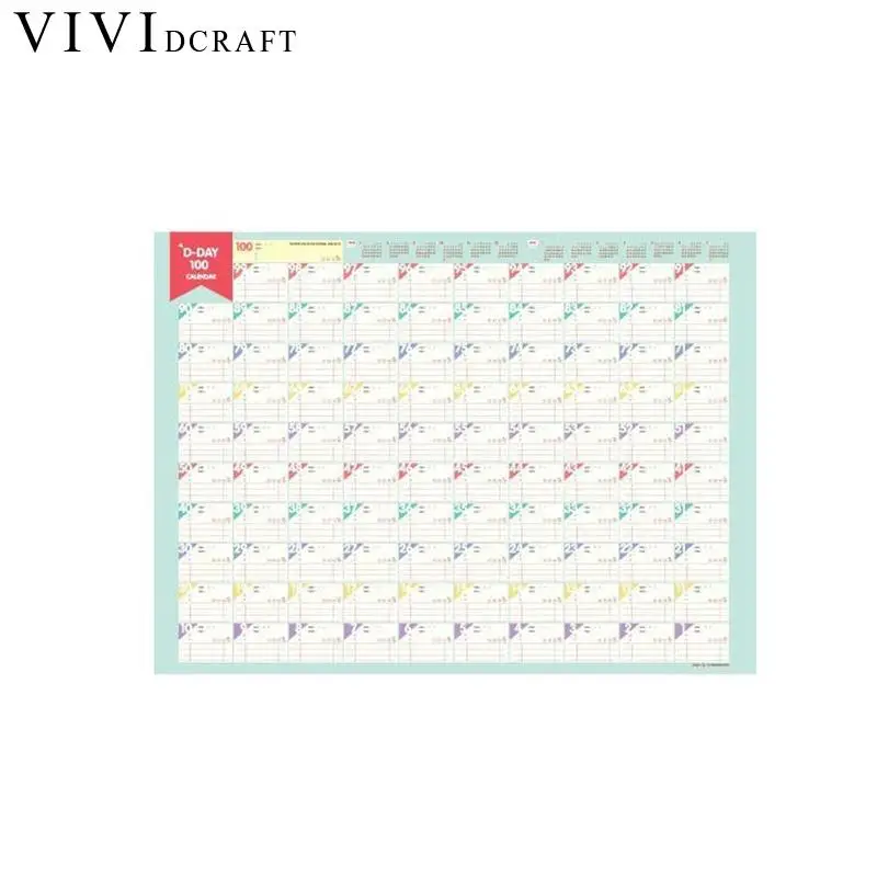 New Superdeal 100 Day Countdown Calendar Learning Schedule Periodic Planner Table Gift For Kids Study Planning Learning Supplies