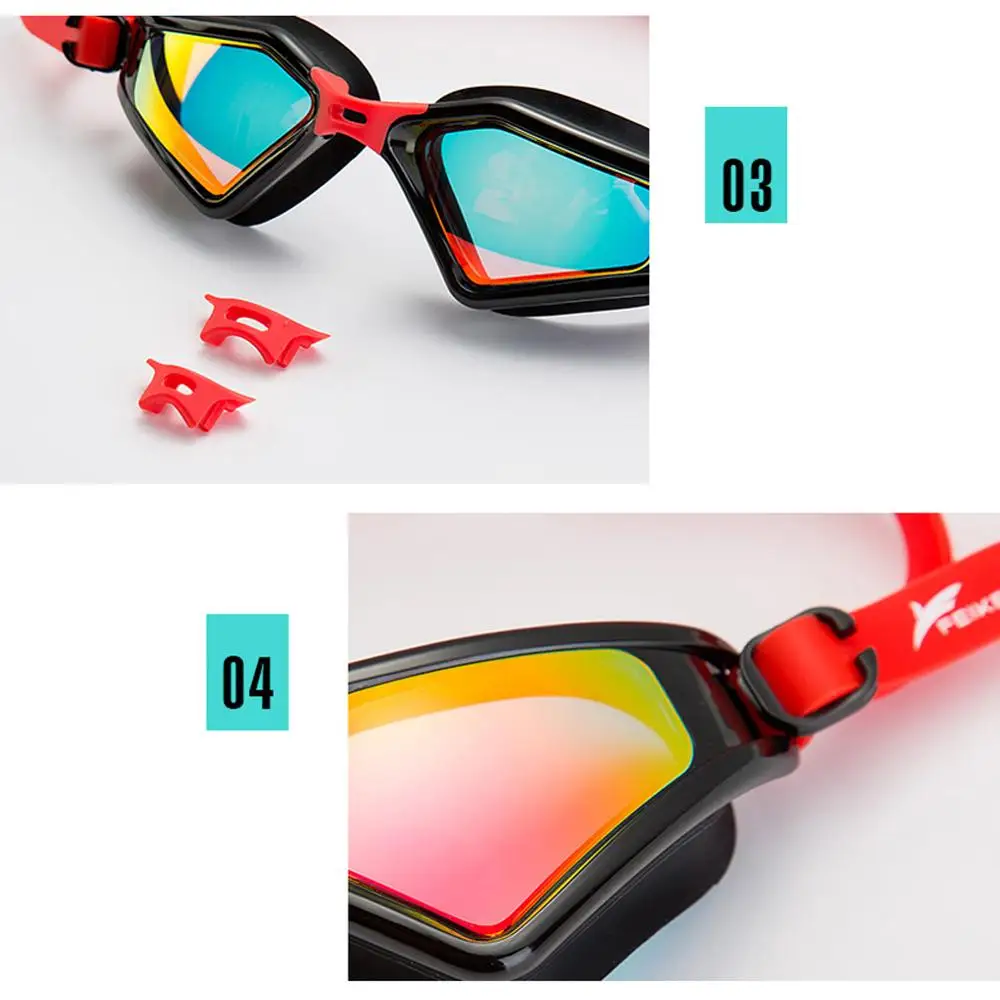 N гальванические водонепроницаемые очки для плавания анти туман УФ защита