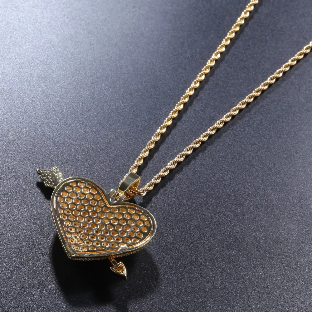 Золотая и серебряная стрелка в стиле KING BLING стрелы хип хоп красная Подвеска со