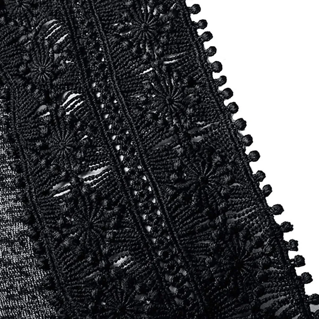 Camiseta feminina Женская Кружевная футболка с v образным вырезом большие размеры