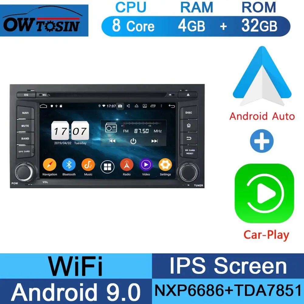 32G CarPlay Android " ips 8 ядерный 4 Гб+ 64 ГБ Android 9,0 автомобильный dvd-плеер для Seat Leon 2013 gps Радио DSP Parrot BT CarPlay - Цвет: 32G CarPlay Android