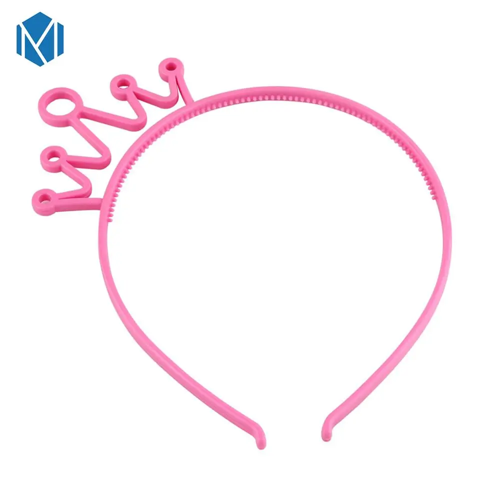 light pink Детская тиара принцессы для девочек, ободок для волос с кошачьими ушками, Полиуретановая повязка для волос, ободок для волос с короной для женщин, аксессуары для волос, ободок для волос - Цвет: light pink