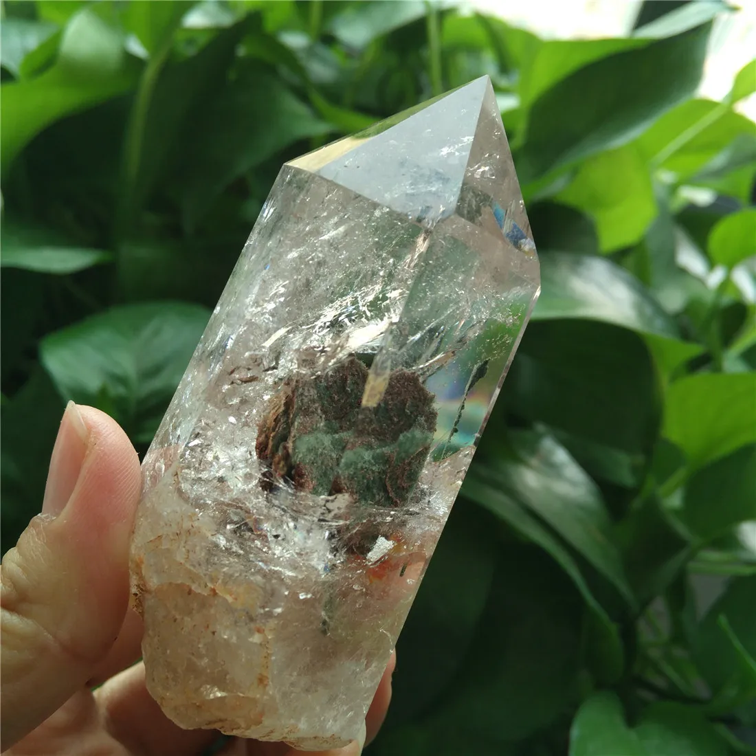 Кристал фантом точка призрак кварцевая палочка Wicca камни Кристаллы Камень