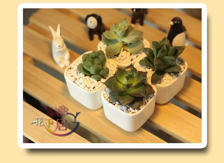 Креативные простые белые мини кастрюли керамический горшок маленький