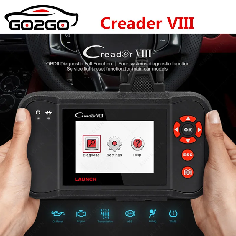 HotLaunch Creader VIII считыватель кодов X431 8 поддерживает 4 системы с ERP + сбросом масла