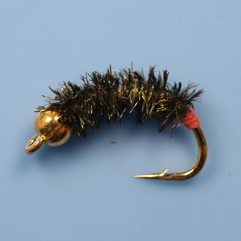 Wifreo 40 шт. 12 # в бесплатной коробке Caddis Pupa Larva Midge And Buzzers бусиновая головка Нимфа мухи