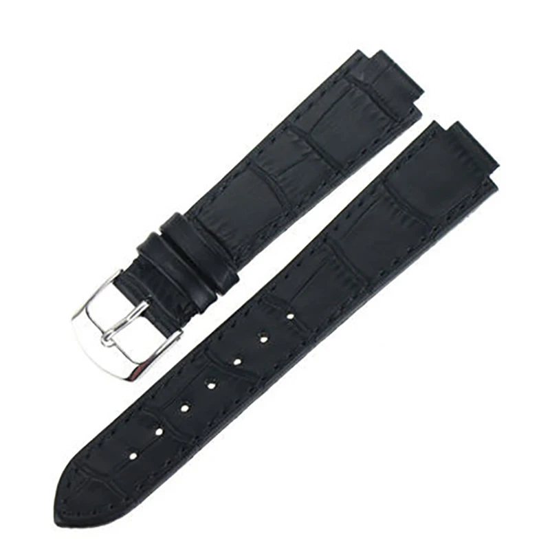 

ISUNZUN Men And Women Watch Band For Mido M1130 M2130 Genuine Leather Watch Strap Black Bracelet with Buckle Waterproof Bands