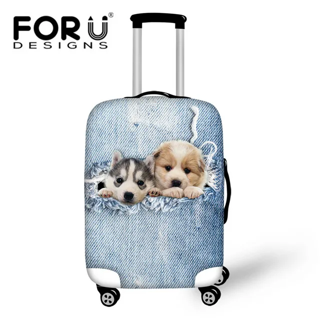 CC2487 FORUDESIGNS/защитный чехол для багажа с принтом милой собаки кошки для 18-32 дюймов, чехлы для чемодана на колесиках, эластичный Чехол для багажа для путешествий, сумка - Цвет: CC2487