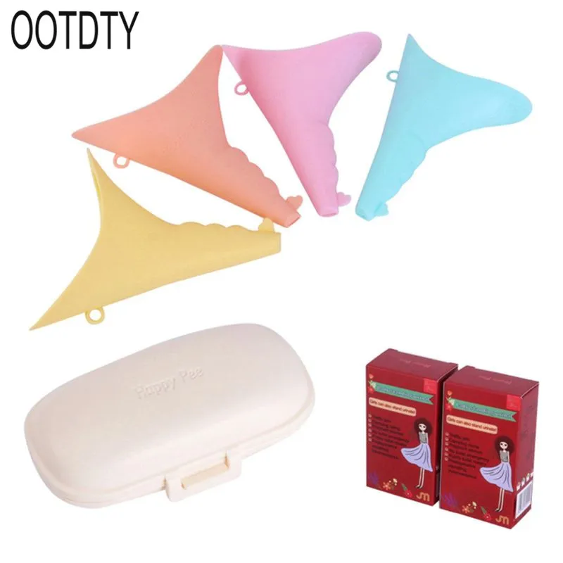 

Multifunctional Female Urinal Outdoor Travel Emergency Portable Standing Silicone Urinal Storage Box