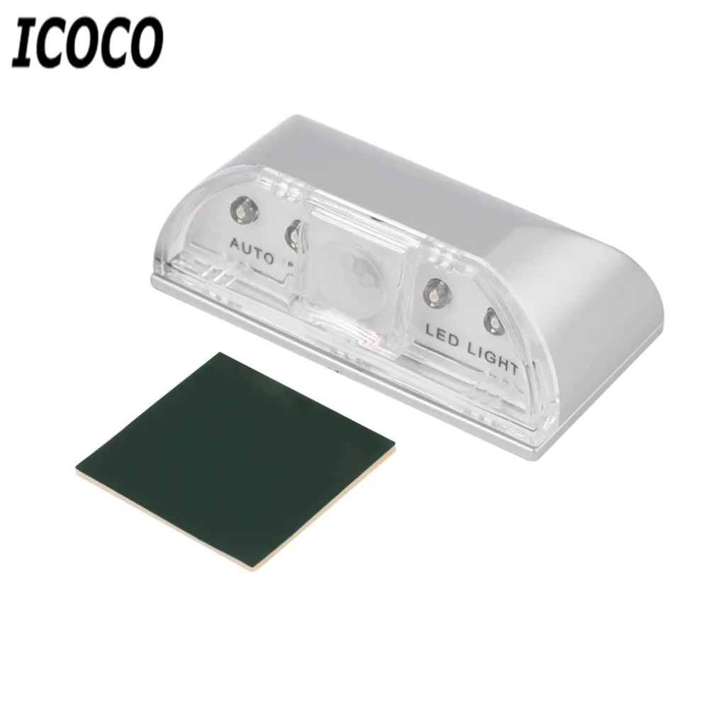 ICOCO 1 шт. 4 светодиодный PIR беспроводной автоматический ИК инфракрасный датчик