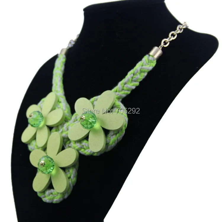 Женское деревянное Цветочное Ожерелье Подвески|statement necklace|flower pendantnecklace necklace |