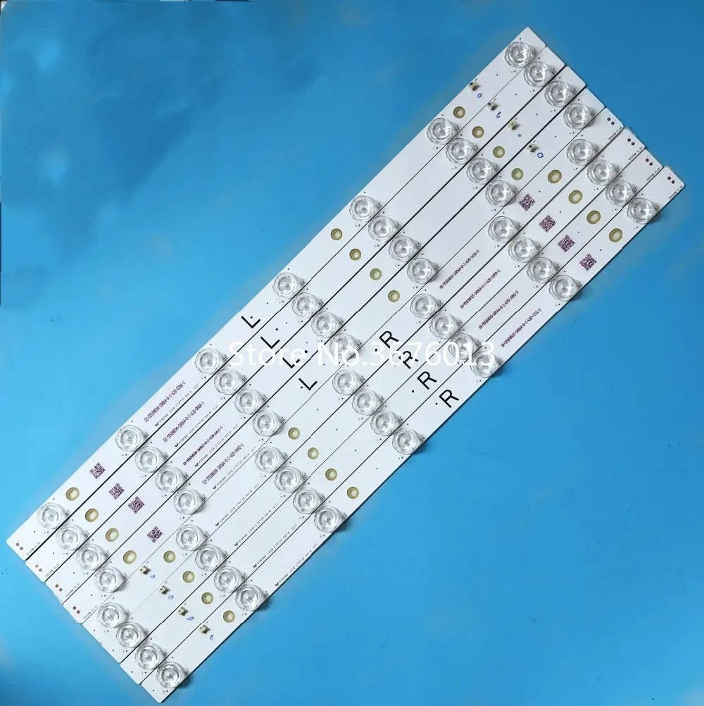 Оригинальный 1 комплект = 8 шт. (4R + 4L) светодиодная подсветка Массив LED ТВ Полоса бар