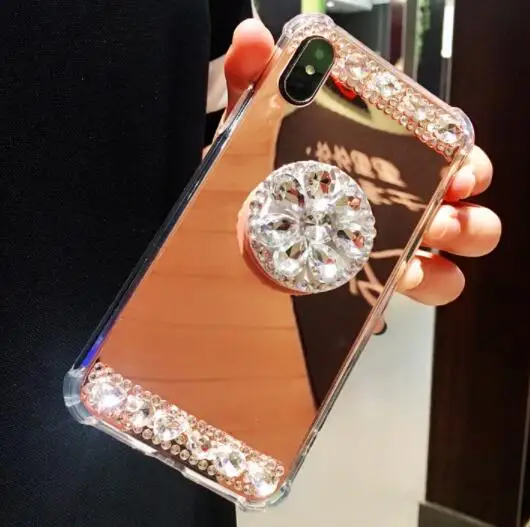Роскошный Алмазный кронштейн подушки безопасности для iPhone 6 6s 7 8 plus четыре угла