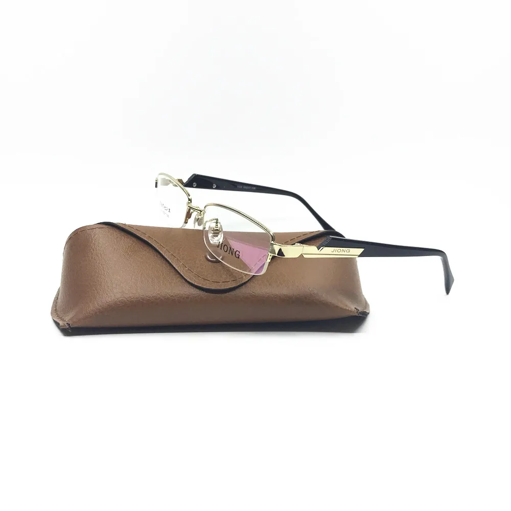 

Fashion Business Metal Acetate Hlaf Rimless Eyeglass Frames Frameless Optical Rx able Glasses