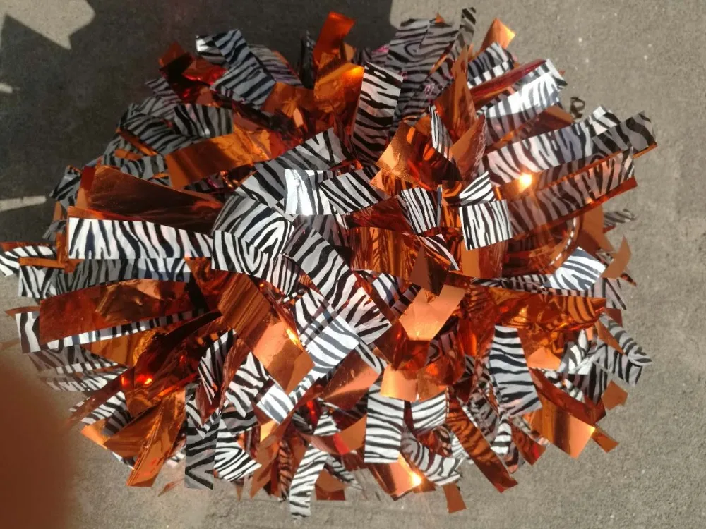 Профессиональный помпон для чирлидинга poms 3/4 &quotx 6&quot металлик оранжевый