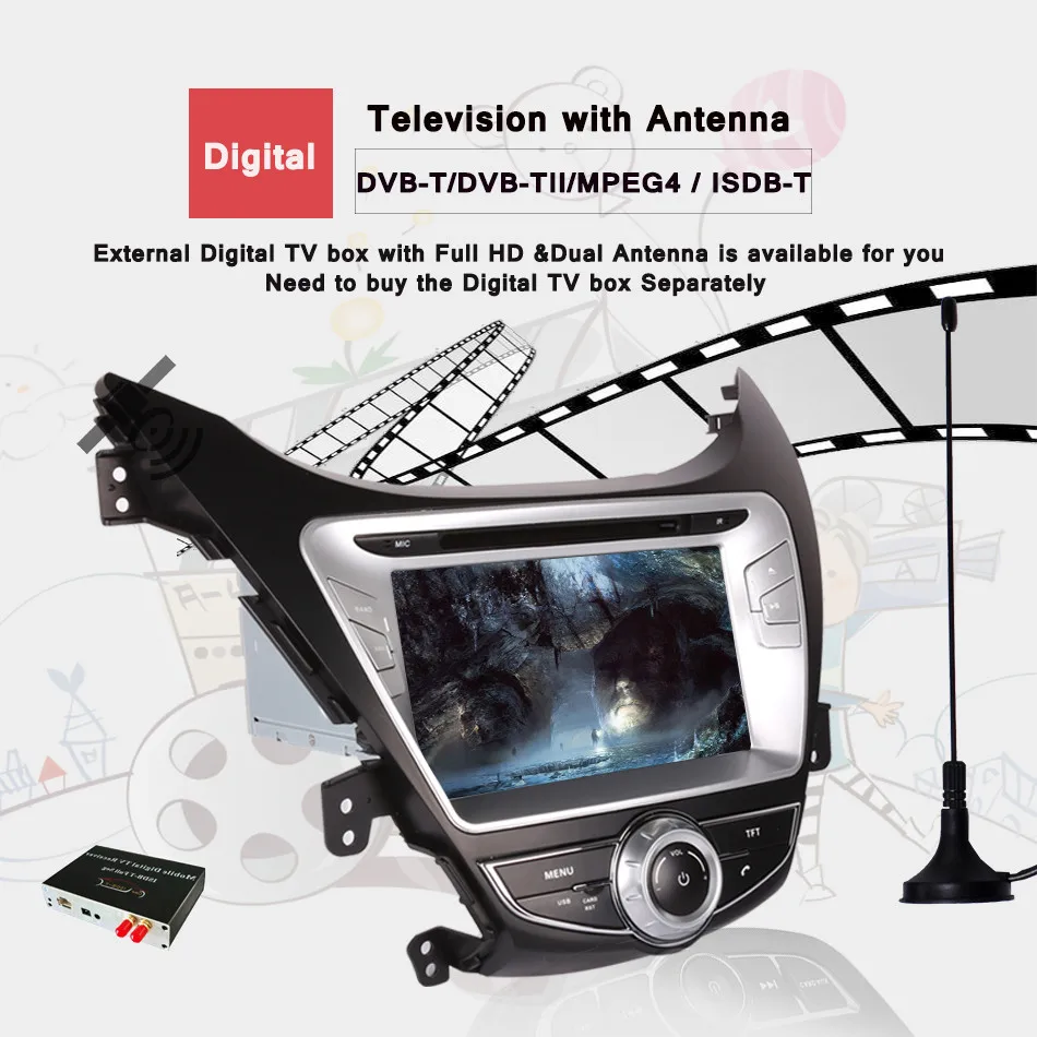 Восьмиядерный Android 9,0 4 Гб+ 64 Гб rom автомобильный dvd-плеер навигация gps Fit hyundai ELANTRA Avante I35 2011 2012 2013 радио стерео аудио