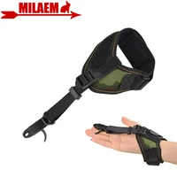 1pc archery compound bow wrist release aid adjustable foldback buckle strap wrist release shooting caplier hunting accessories