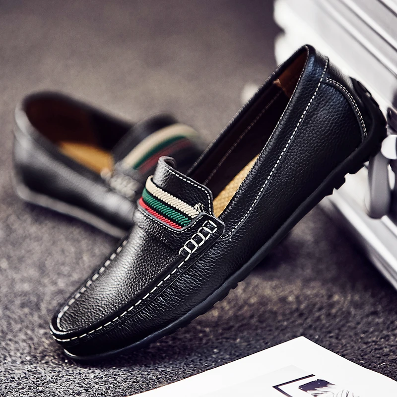 Модная мужская обувь фирменные повседневные мужские лоферы на плоской подошве