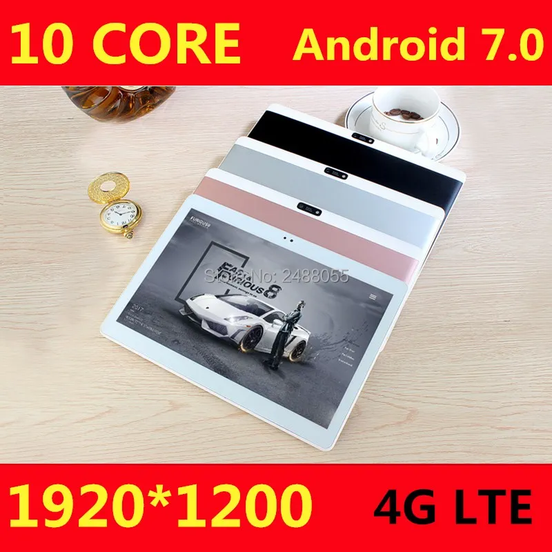 Планшетный ПК с десятиядерным процессором T100 10 дюймов 3G 4G GPS Android 7 0 4 Гб 128 ГБ 64