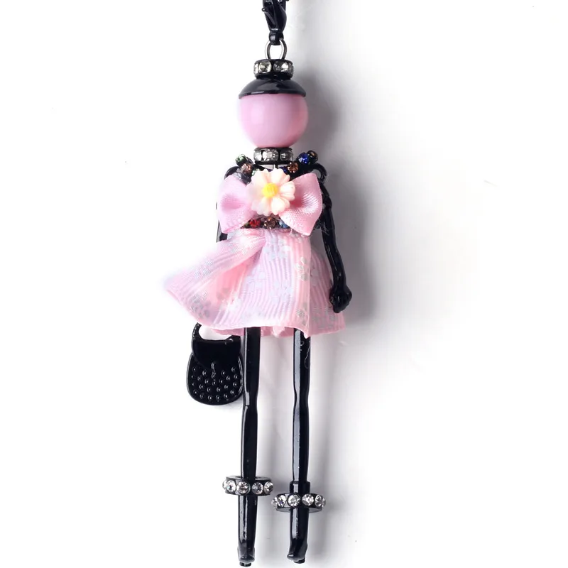 Ручная работа французское Кукольное ожерелье зимнее длинное Chian массивное кукла