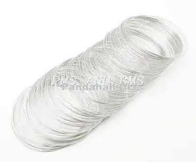Silver color 65 мм стальная проволока с памятью для браслетов для изготовления ювелирных изделий платинового серебристого цвета, около 2600 кругов/кг - Цвет: Silver color