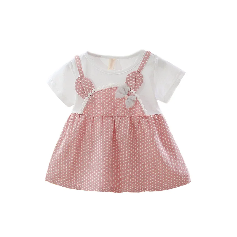 Платье с коротким рукавом для девочек Корейская версия детского платья на
