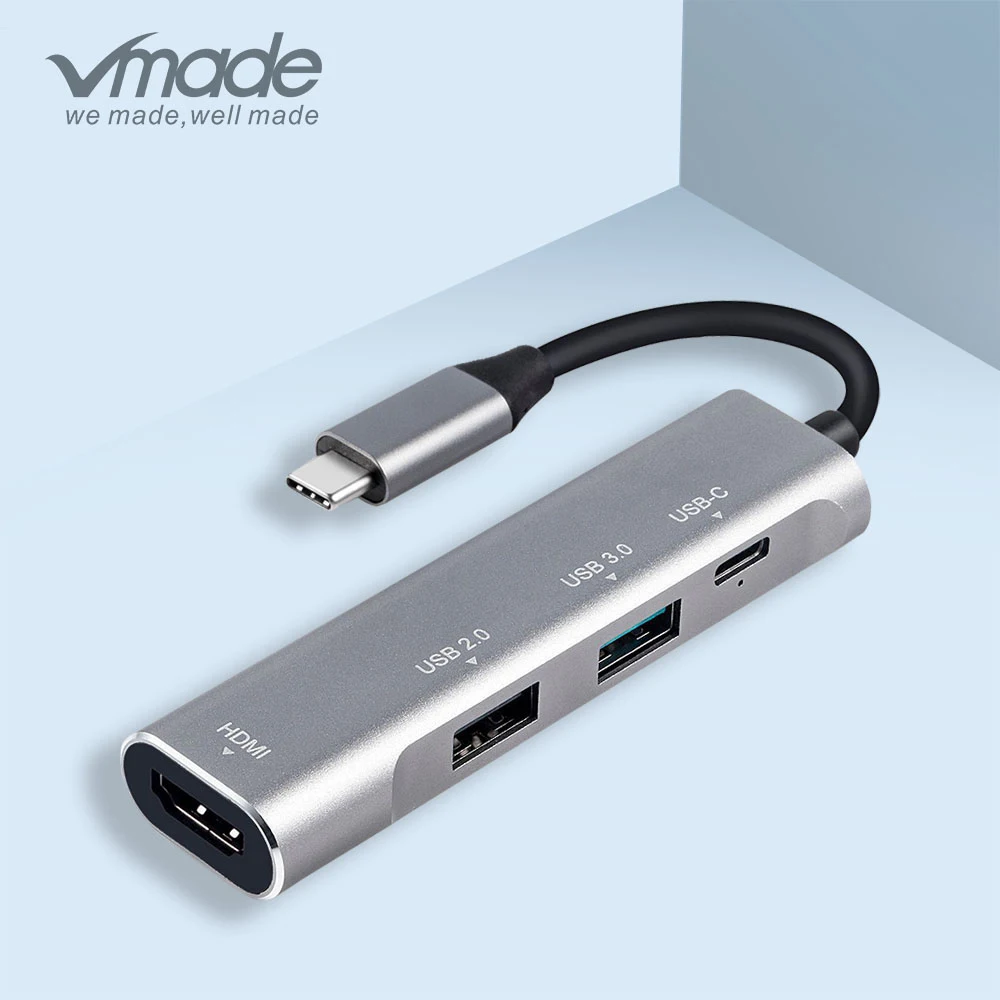 4 в 1 usb хаб USB 3 0 адаптер конвертер HDMI 4K type C с PD Быстрая зарядка USBC подключен для ASUS