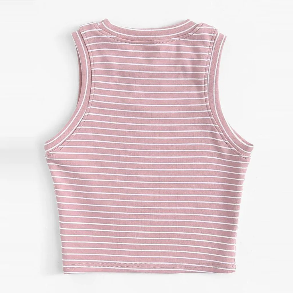 Feitong Summer Vest T shirts For Female Crop Top Fashion Womens Ladies Blouse Sleeveless Casual Tank Tops T-Shirts | Женская одежда