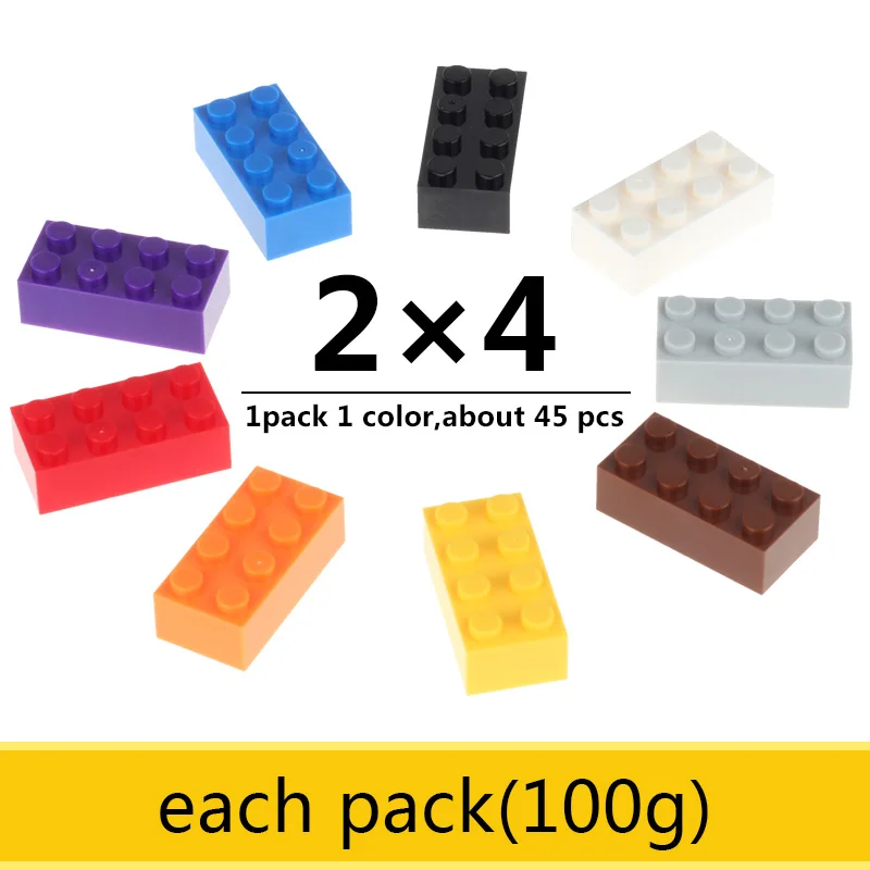 Конструктор Legoed детский маленький 2 х4 1 упаковка около 45 шт.|Блочные конструкторы|
