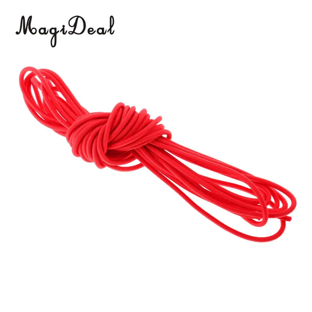 5m Red MagiDeal 3 мм Эластичный банджи шнур морской класс шок веревка стрейч Группа связать каяк лодочная палатка полюса брезент-различные длины - Цвет: 5m Red