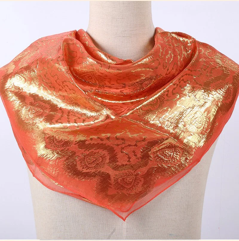 

Promotion Sale! Silk Jacquard Scarf Muslim Square Hijabs Shawl Ethnic Ultralight Foulard Hijab Islamic Women's Accessories