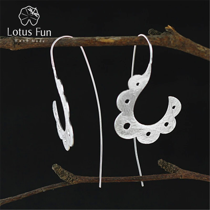 Lotus Fun реальные 925 Серебро Природный творческий ручной работы ювелирных украшений