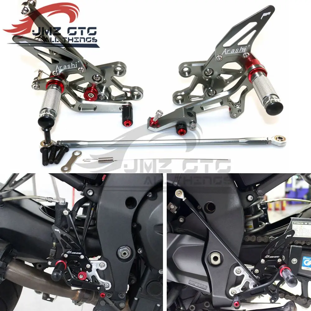Мотоцикл с ЧПУ регулируемый задний комплект Rearsets подставка для ног для YAMAHA FZ1 2006 07 08 09, 10, 11, 12, 13 лет, FZ8 2010-2013