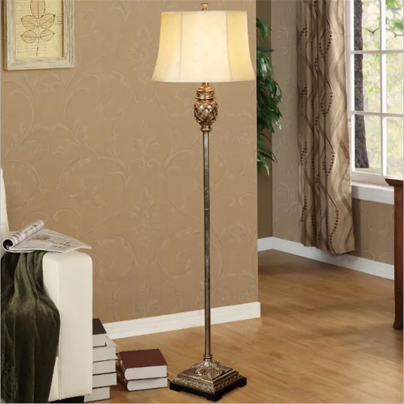 Ручной работы европейские полимерные ткани кисточкой Led E27 Торшер для Гостиная